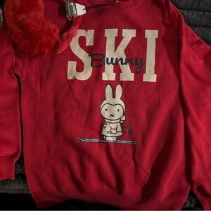 Miffy Red Ski Bunny sweatshirt woman
